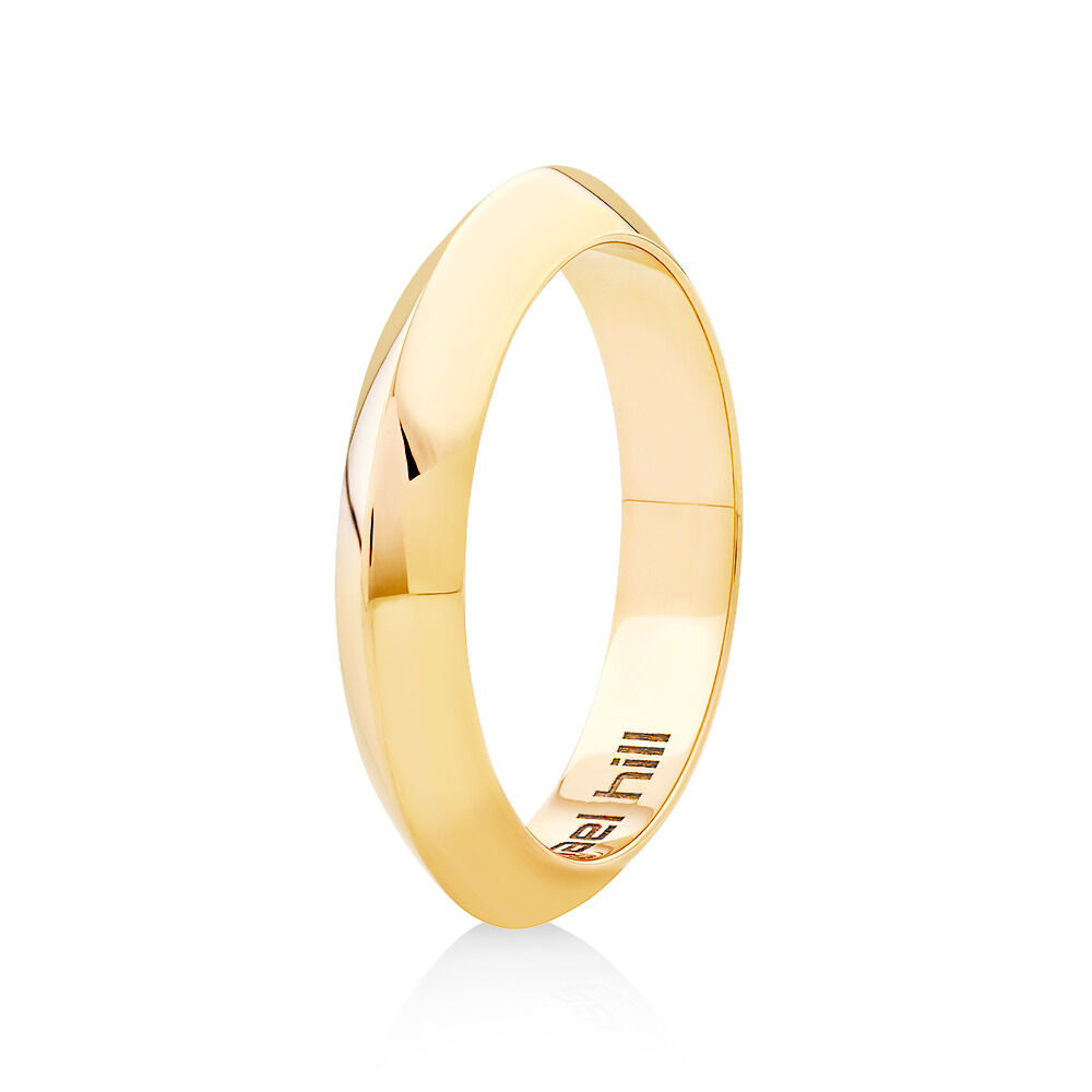 4mm Knife Edge Ring in 10kt Yellow Gold