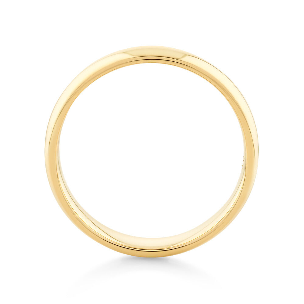 5mm High Domed Wedding Band in 10kt Yellow Gold