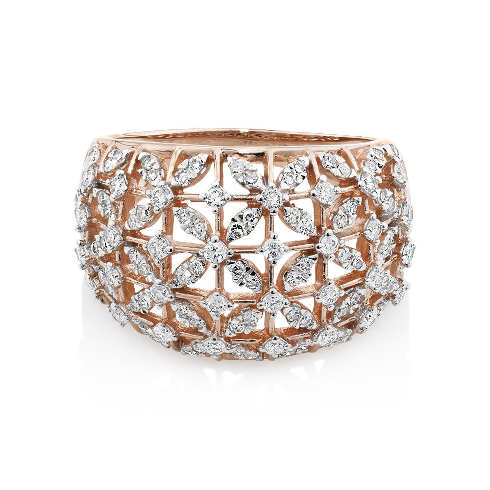 Ring with 0.75 Carat TW of Diamonds in 10kt Rose Gold