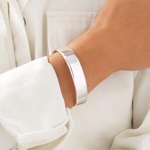 65mm Wide Solid Bangle in Sterling Silver