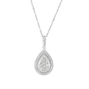 Pendant with 1/4 Carat TW of Diamonds in 10kt White Gold