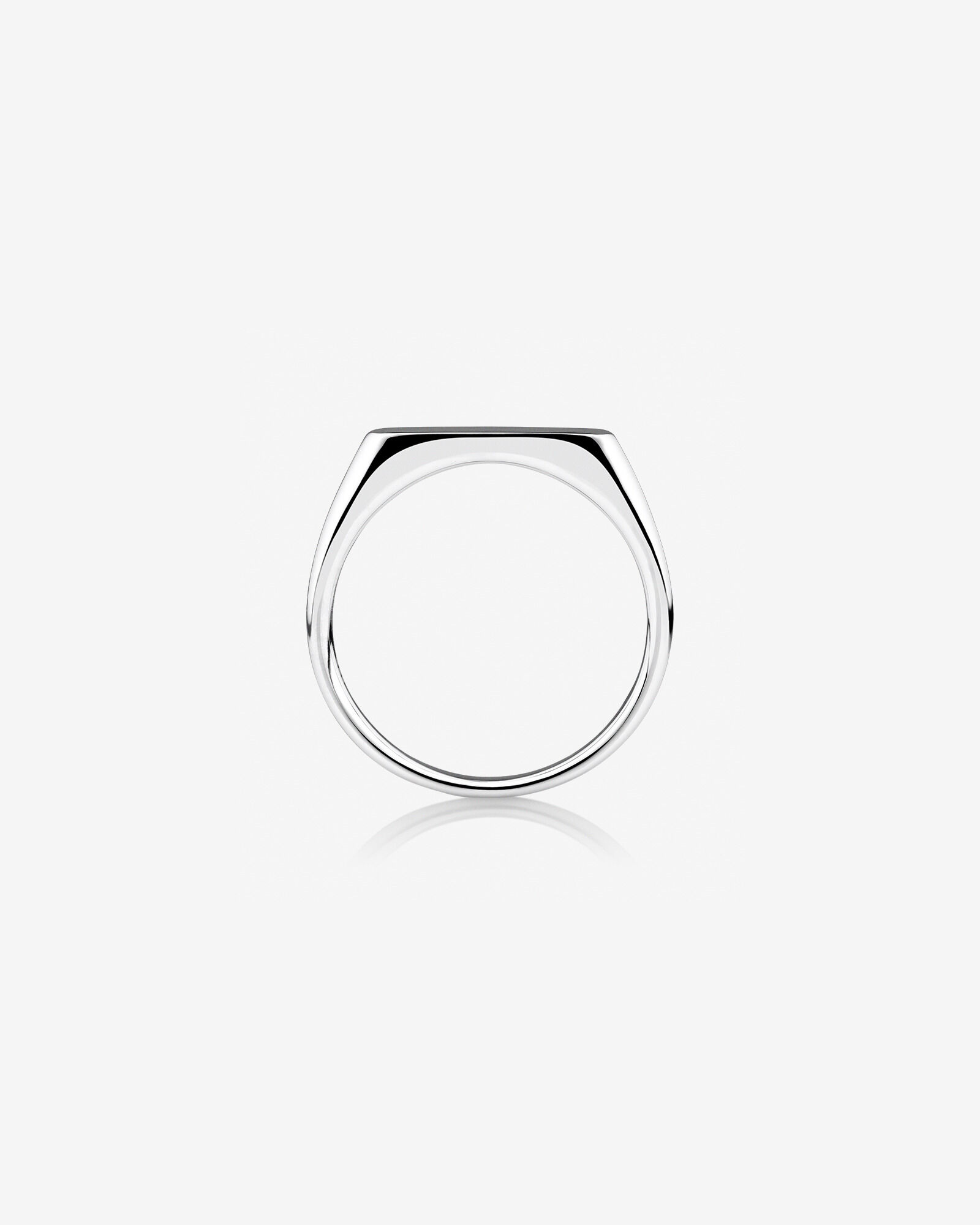 Men s Rectangle Signet Ring In Sterling Silver