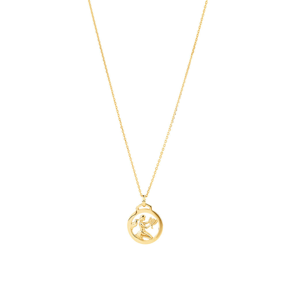 Zodiac Pendant with Chain in 10kt Yelow Gold