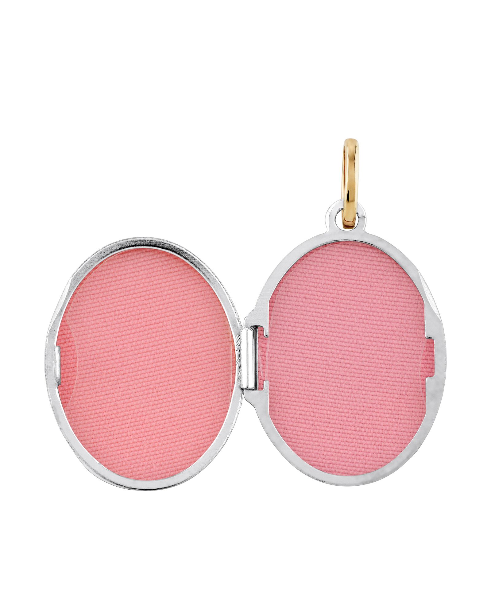 Oval Locket in 10kt Yellow Gold & Sterling Silver