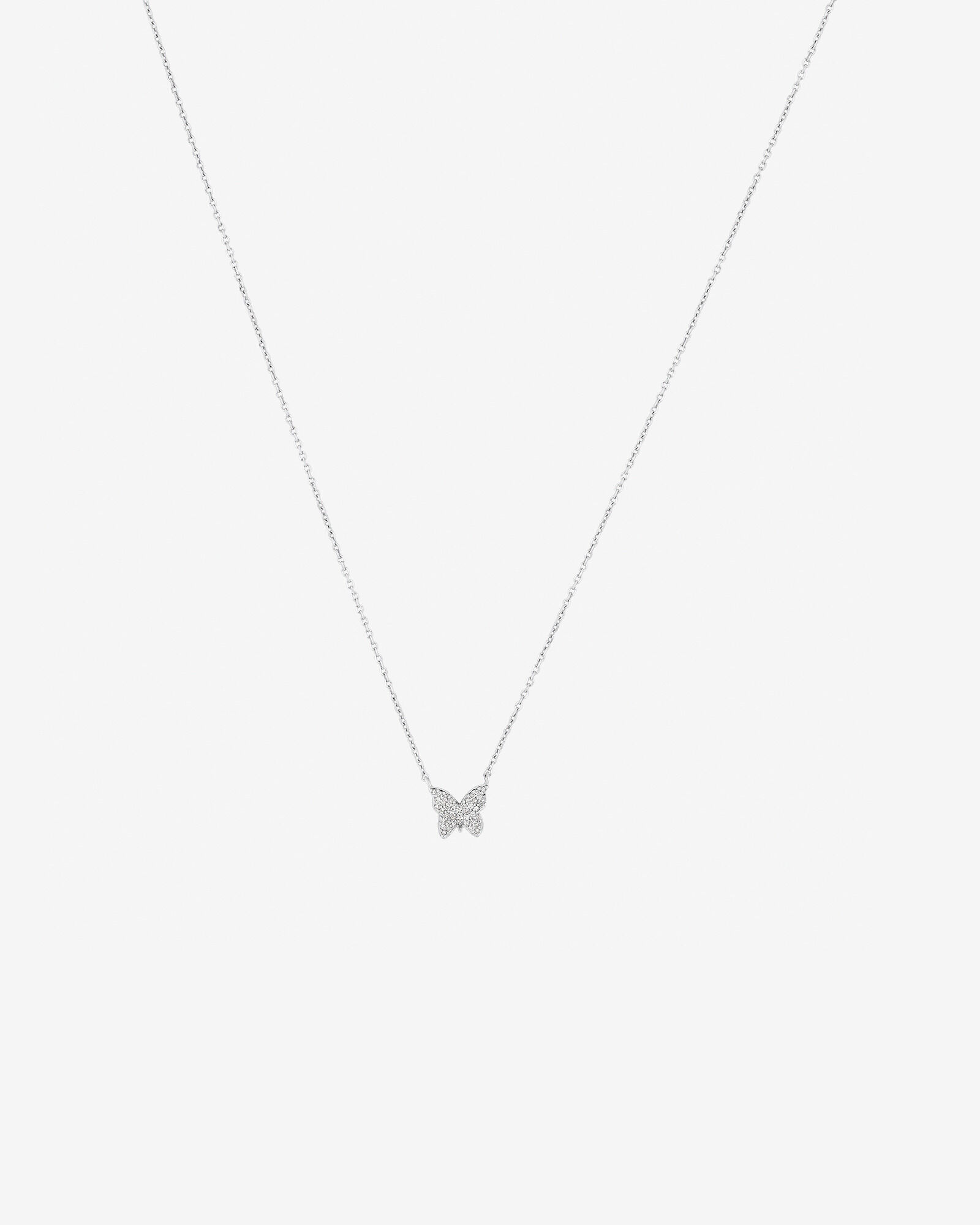 Black diamond butterfly necklace store