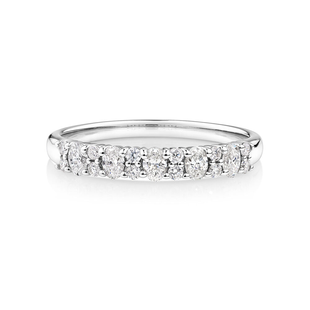 Wedding Ring with 0.46 Carat TW Diamonds in 14kt White Gold