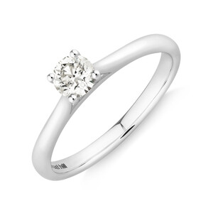 Evermore Solitaire Engagement Ring with a 0.34 Carat TW Diamond in 14kt White Gold
