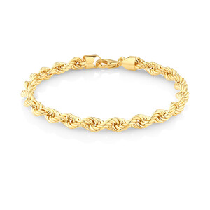 19cm (7.5") Rope Bracelet in 10kt Yellow Gold