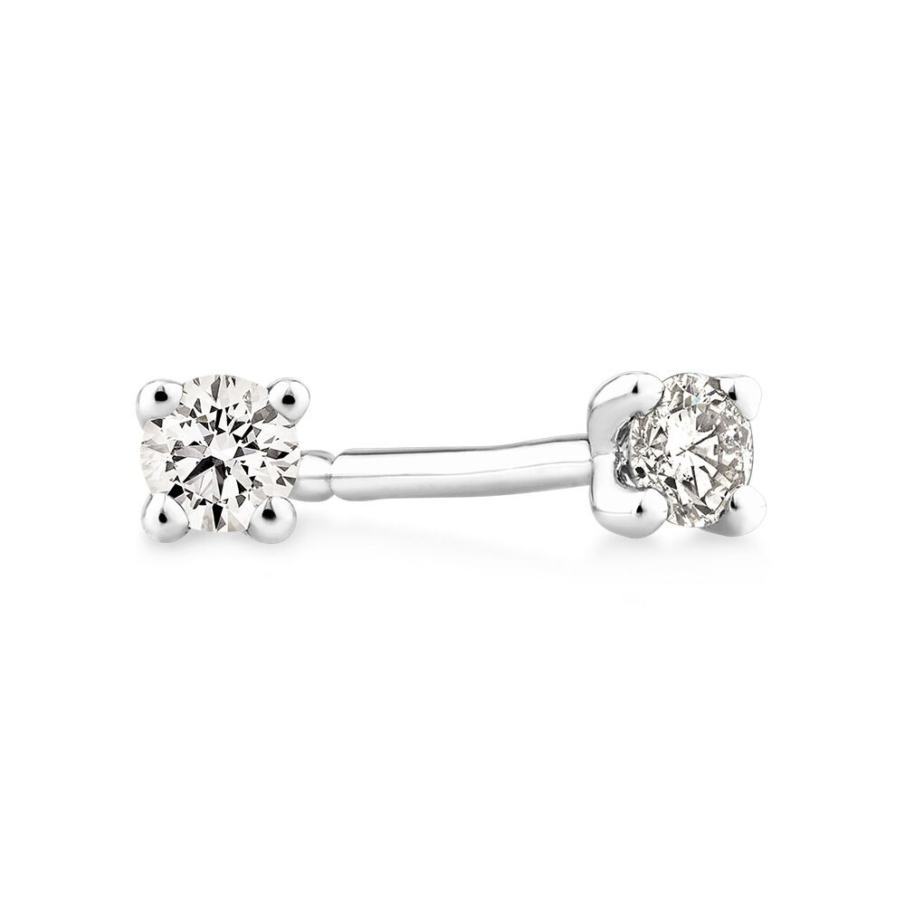 Solitaire Stud Earrings with 0.10ct TW Diamonds in 10kt White Gold