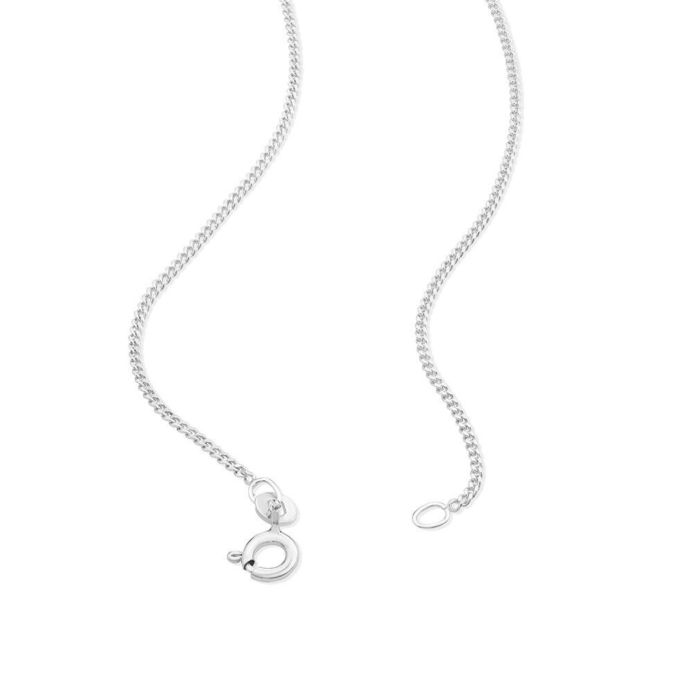 45cm (18") 1mm-1.5mm Width Curb Chain in Sterling Silver