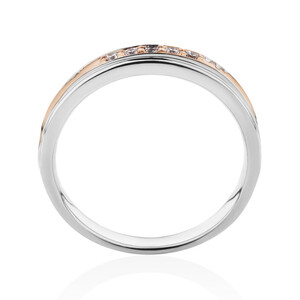Ring with Diamonds in 10kt White & Rose Gold