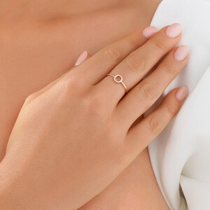 O Initial Ring in Sterling Silver