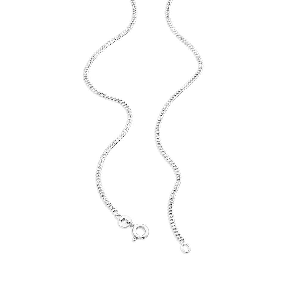 50cm (20") 1.5mm-2mm Width Curb Chain in Sterling Silver