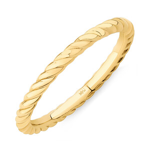 Rope Twist Ring in 10kt Yellow Gold