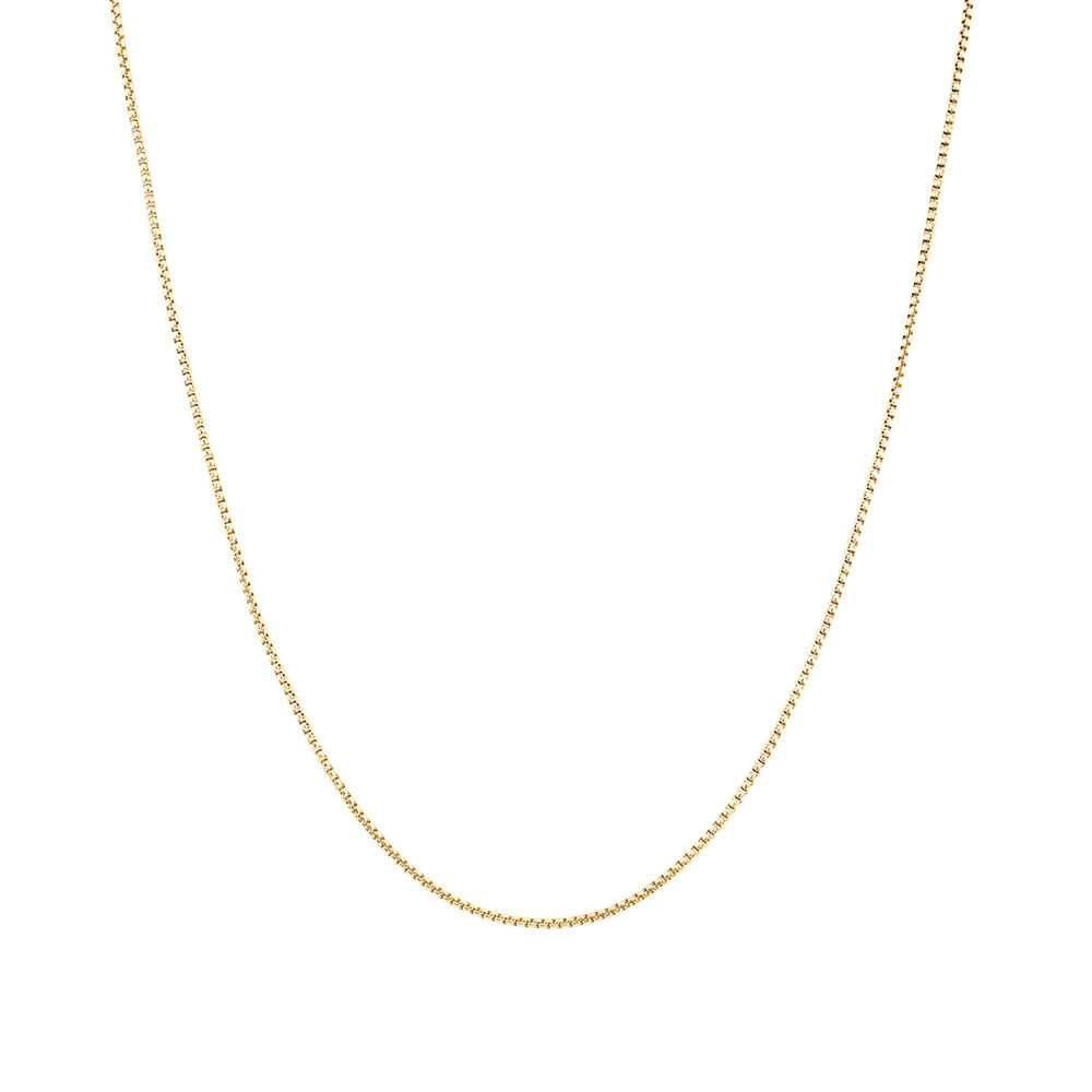 45cm (18") Hollow Round Box Chain in 14kt Yellow Gold