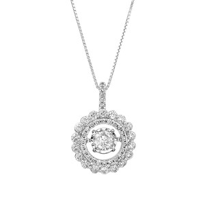 Everlight Pendant with 0.75 Carat TW of Diamonds in 10kt White Gold