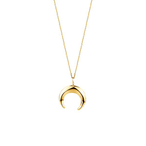 Crescent Pendant In 10kt Yellow Gold