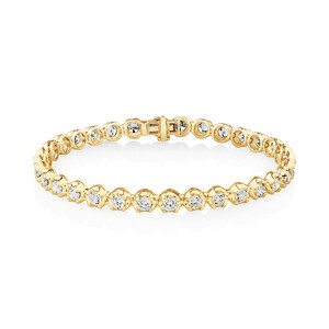 Tennis Bracelet with 6.0 Carat TW of Diamonds in 14kt Yellow Gold