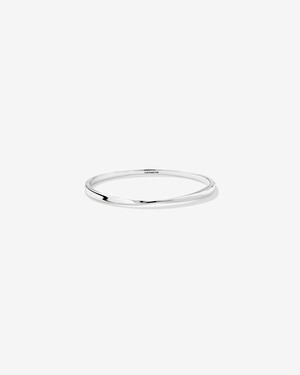 62mm Polished Oval Twist Bangle in Sterling Silver