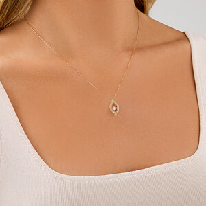 Everlight Drop Pendant with 0.20kt TW of Diamonds in 10kt Yellow Gold