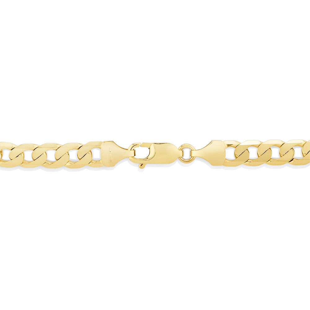21cm (8.5") 6mm-6.5mm Width Curb Bracelet in 10kt Yellow Gold