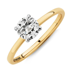 Southern Star Solitaire Engagement Ring with a 0.70 Carat TW Diamond in 18kt Yellow & White Gold