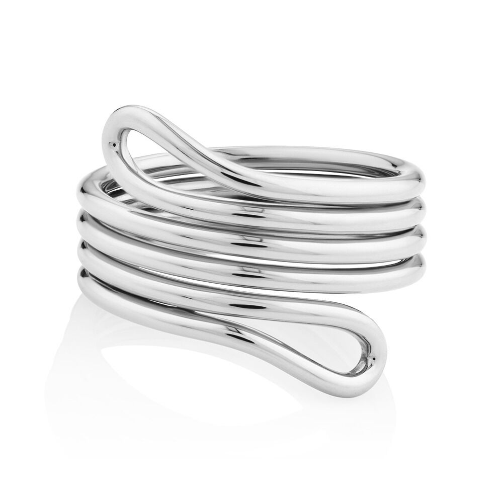 Double Row Loop Ring In Sterling Silver