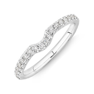 Sir Michael Hill Designer Wedding Band with 0.29 Carat TW of Diamonds in 18kt White Gold