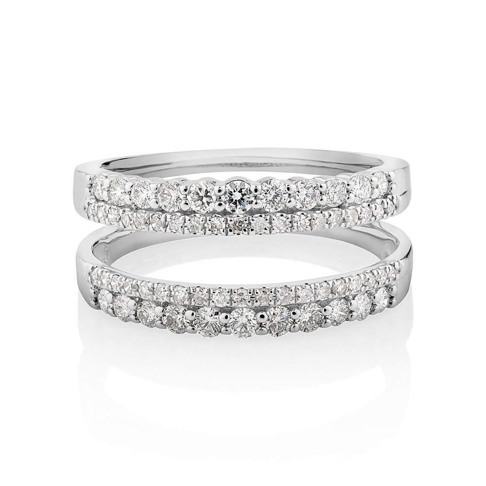 Enhancer Ring with 0.70 Carat TW of Diamonds in 14kt White Gold
