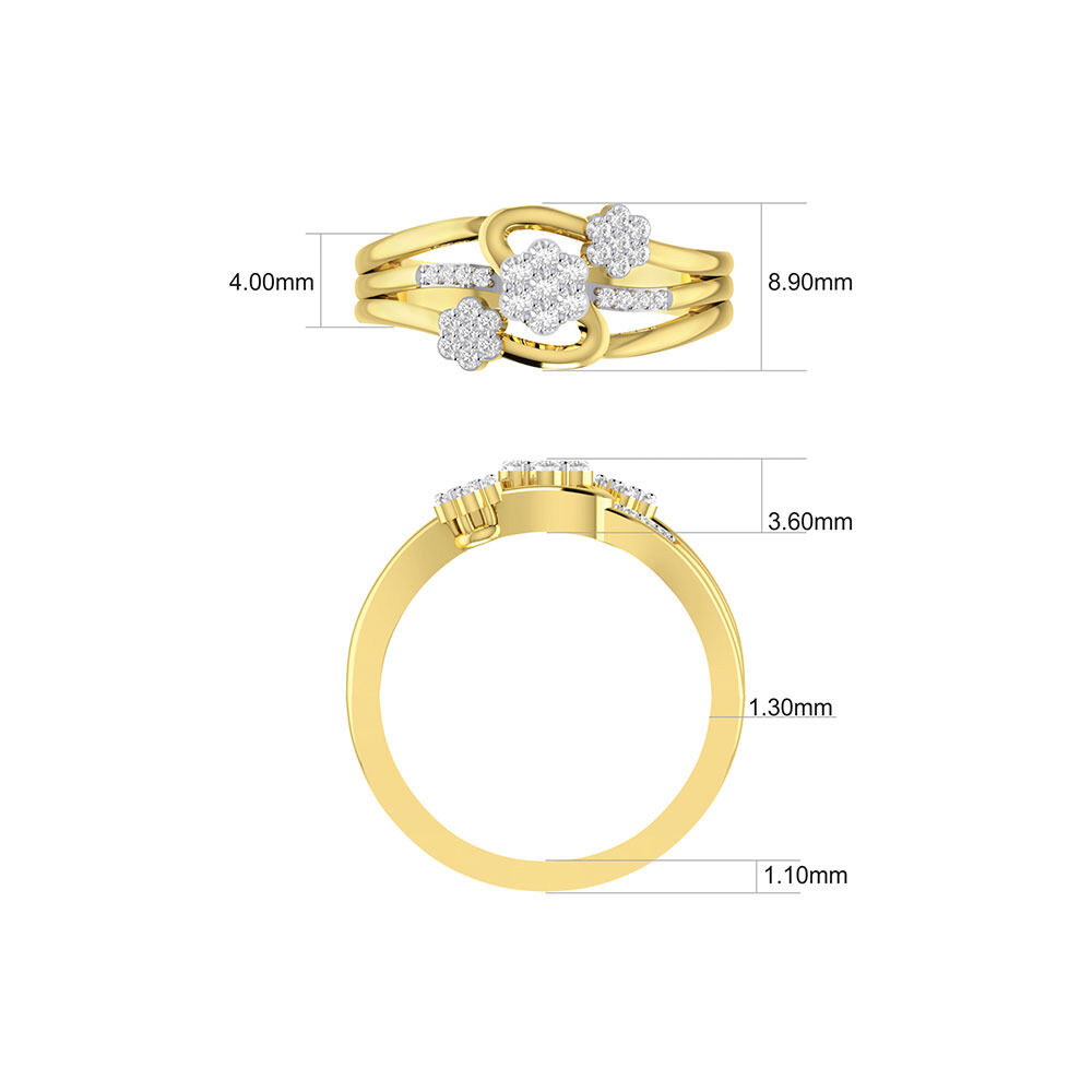 Ring with 1/4 Carat TW of Diamonds in 10kt Yellow Gold