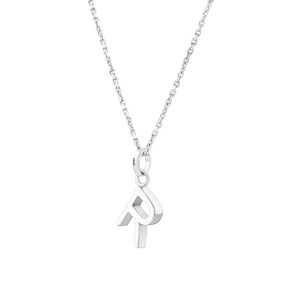 "R" Initial Pendant in Sterling Silver