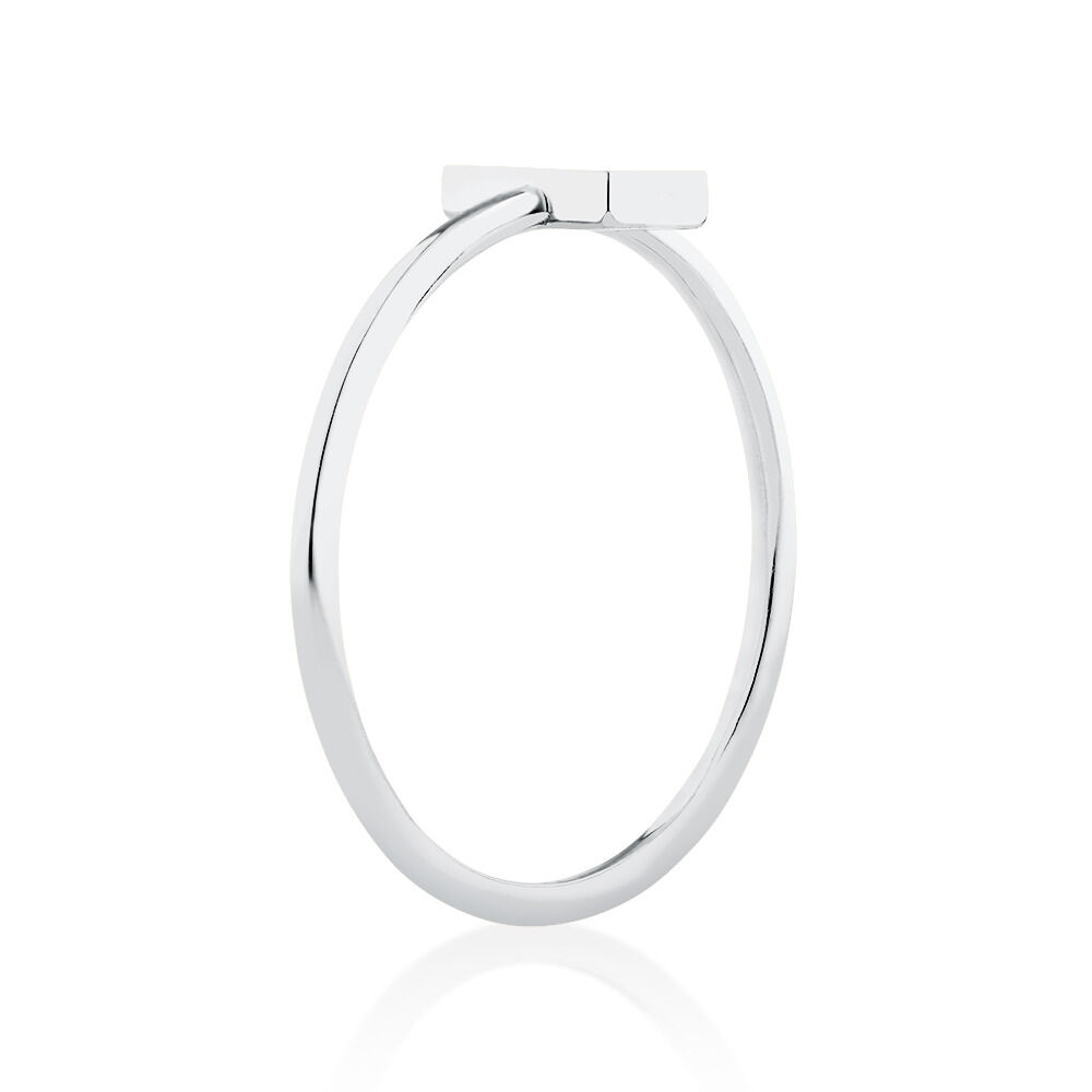 L Initial Ring in Sterling Silver