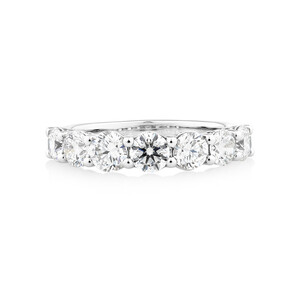 Wedding Band with 2.00 Carat TW Laboratory Created Diamonds in 14kt White Gold