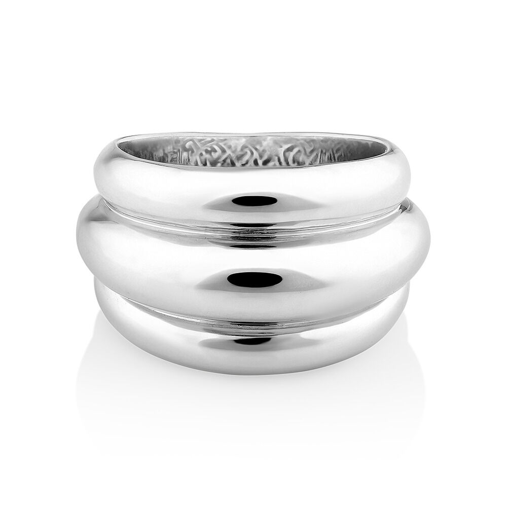 Corrugated Ring In Sterling Silver