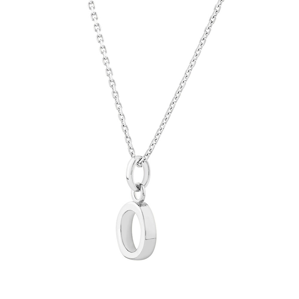 "O" Initial Pendant in Sterling Silver