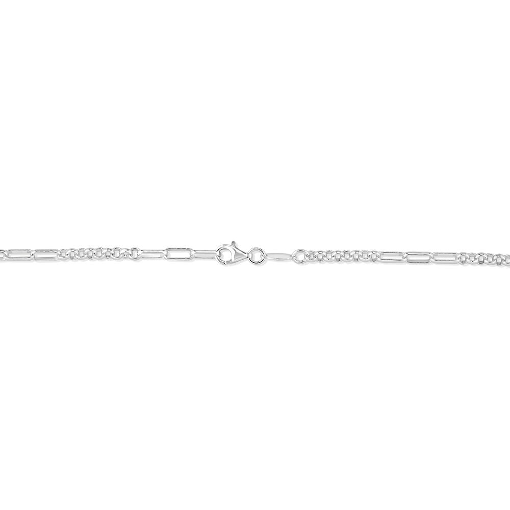 45cm (18") 3mm-3.5mm Width Belcher T-bar Fob Chain in Sterling Silver