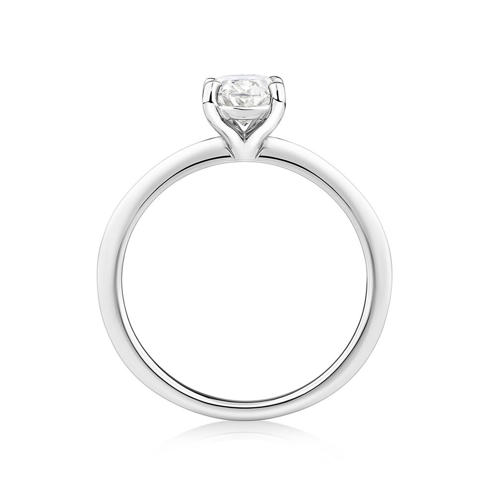 Solitaire Engagement Ring with 1 Carat TW of Diamond in 14kt White Gold