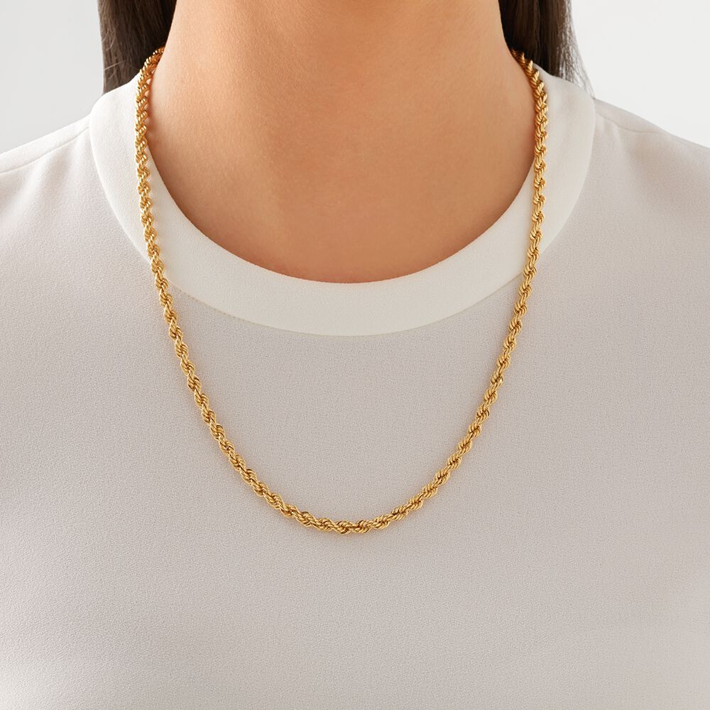 55cm (22") Rope Chain in 10kt Yellow Gold