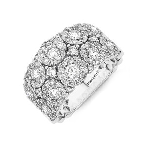 2 Row Bubble Ring with 2.00 Carat TW Diamonds in 14kt White Gold