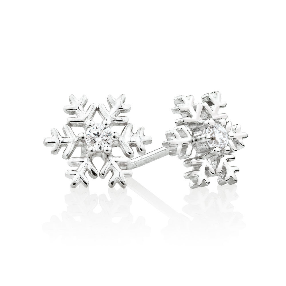 Snowflake Christmas Earrings - Shazazz Jewellery - Costume Jewellery UK