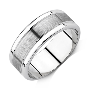 Wedding Band in 10kt White Gold