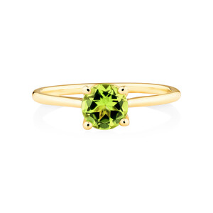 Peridot Ring in 10kt Yellow Gold
