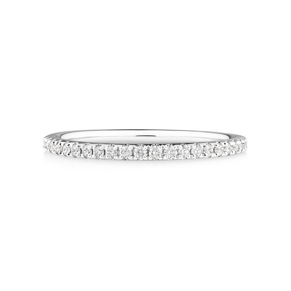 Wedding Band with 1/5 Carat TW of Diamonds in 14kt White Gold