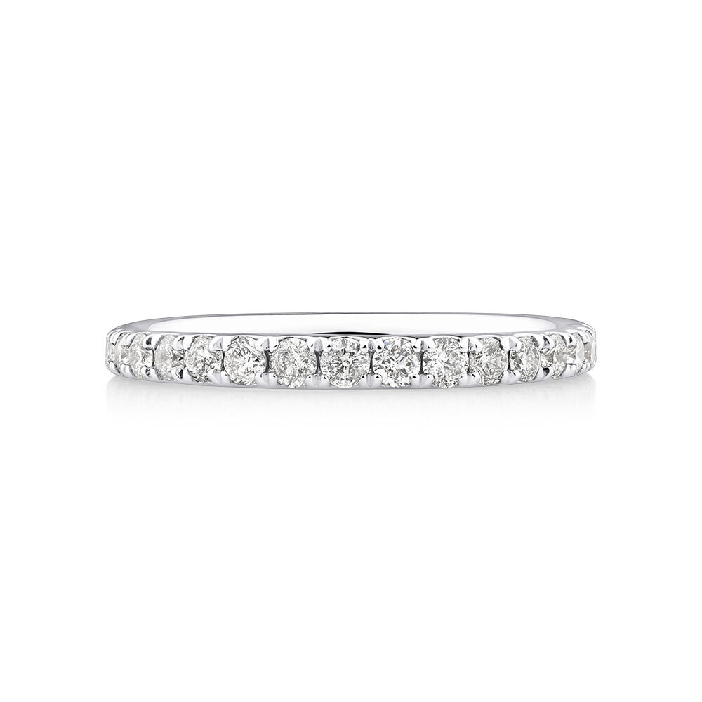 Wedding Band with 1/2 Carat TW of Diamonds in 14kt White Gold