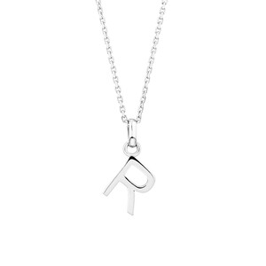 "R" Initial Pendant in Sterling Silver