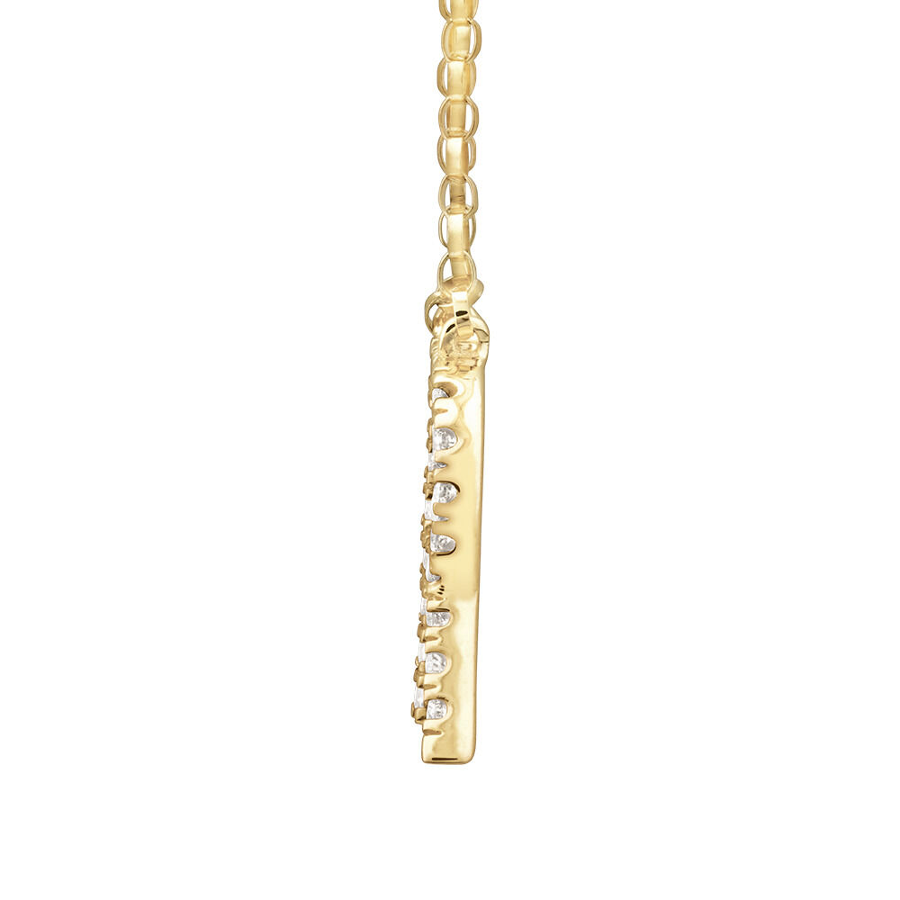 "R" Initial Necklace with 0.10 Carat TW of Diamonds in 10kt Yellow Gold