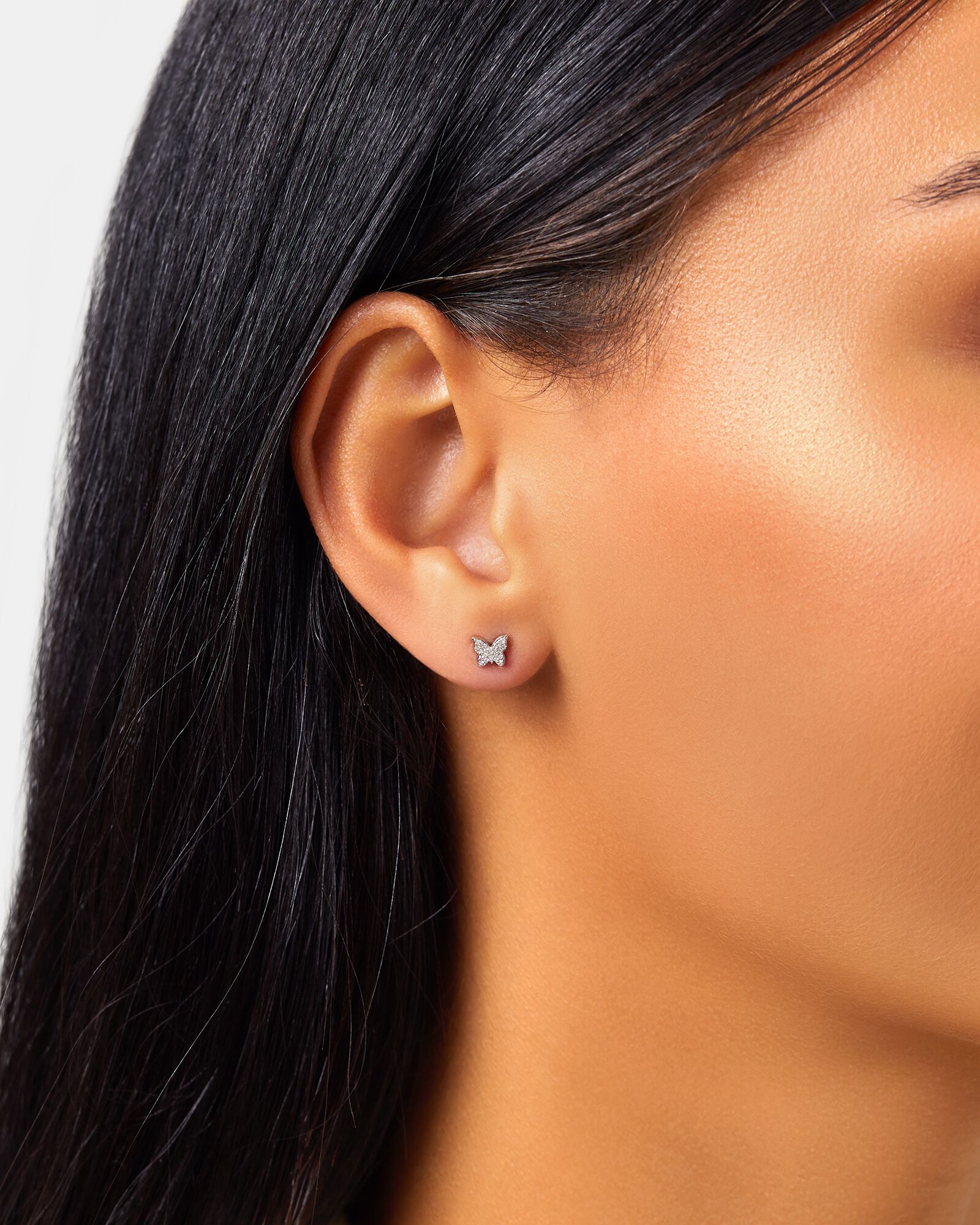 Drop butterfly earrings top