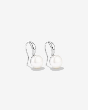 Boucles d'oreilles crochet en argent sterling avec perles d'eau douce