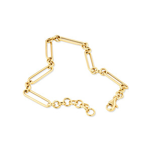 Paperclip 3 and 1 Bracelet in 10kt Yellow Gold