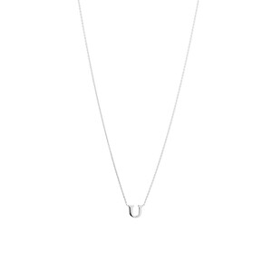 U Initial Necklace in Sterling Silver